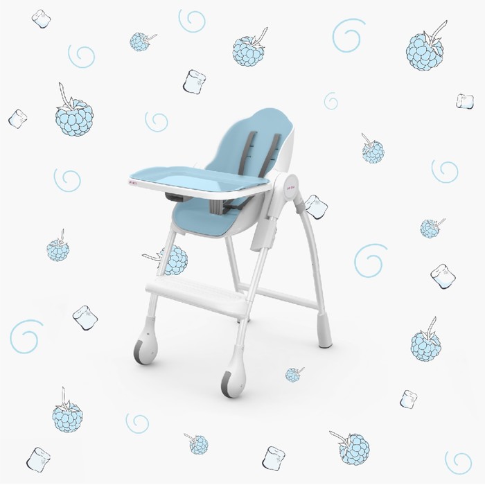Стульчик для кормления Кокон Oribel Delicious "Зефир голубая малина"