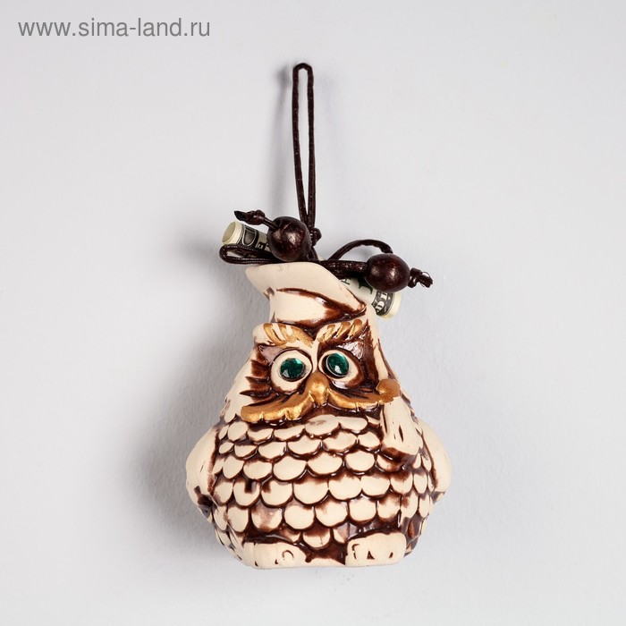 

Колокольчик "Сова", под шамот, керамика, 10.5 см, микс