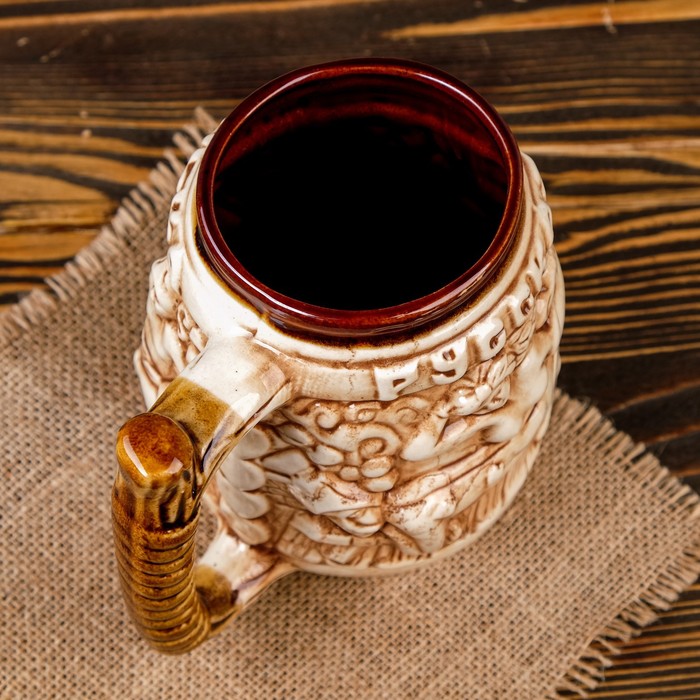 Кружка для пива 1 л "Русская банька"