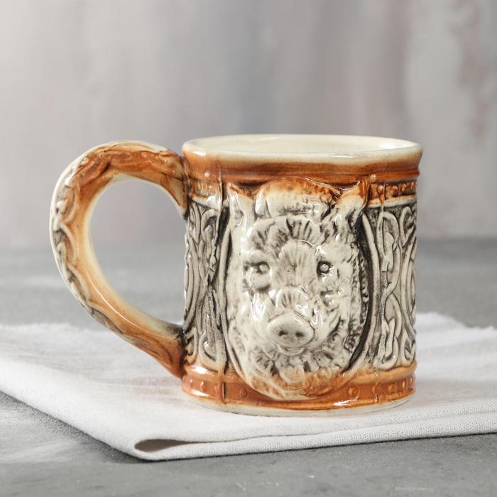 Кружка охотника "Кабан", 500 мл.