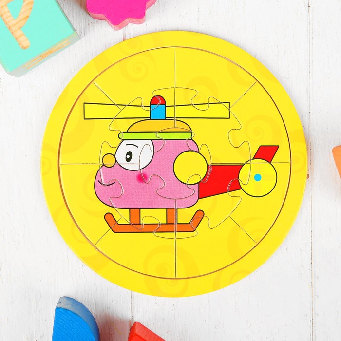 Пазл-круг "Вертолёт"