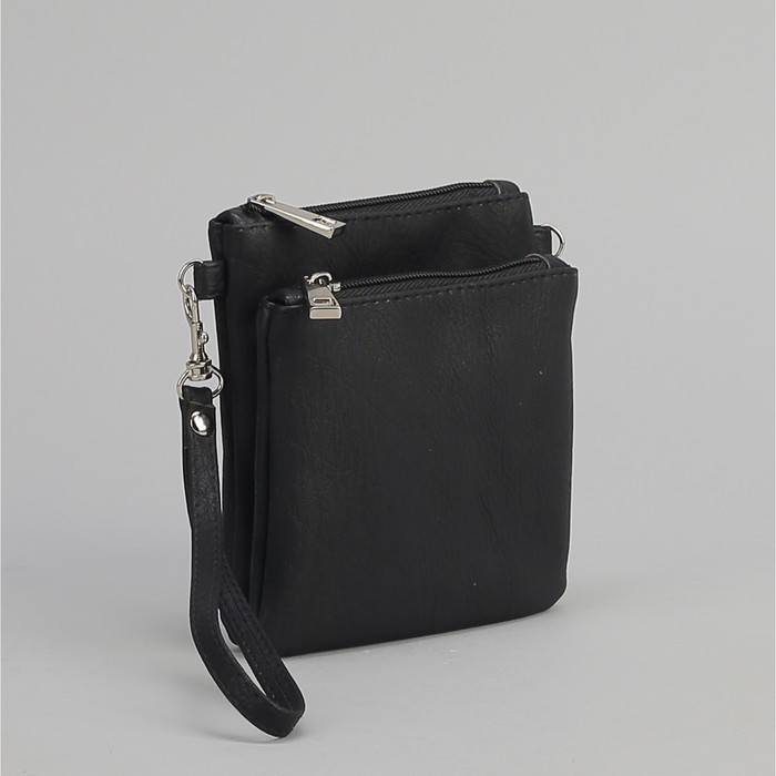 Сумка женская, отдел на молнии, наружный карман, цвет чёрный