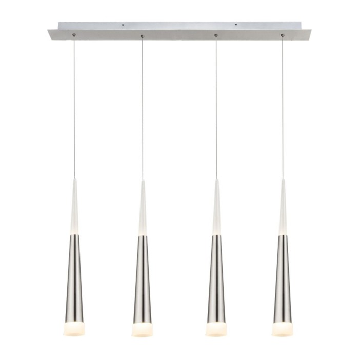 Люстра подвес SINA 4x5Вт LED матовый никель 90x7x120см