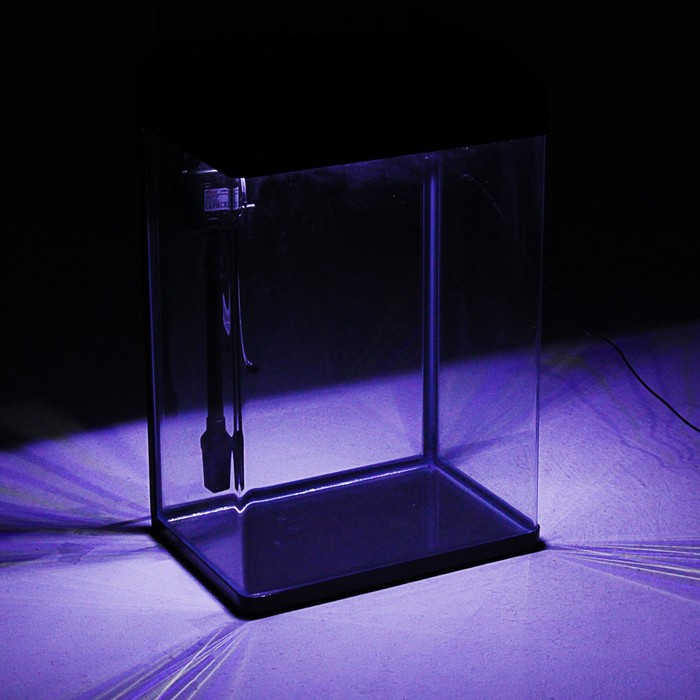Аквариум SeaStar HX-380Н 48 л, черный (в комплекте LED-лампа, топ-фильтр)