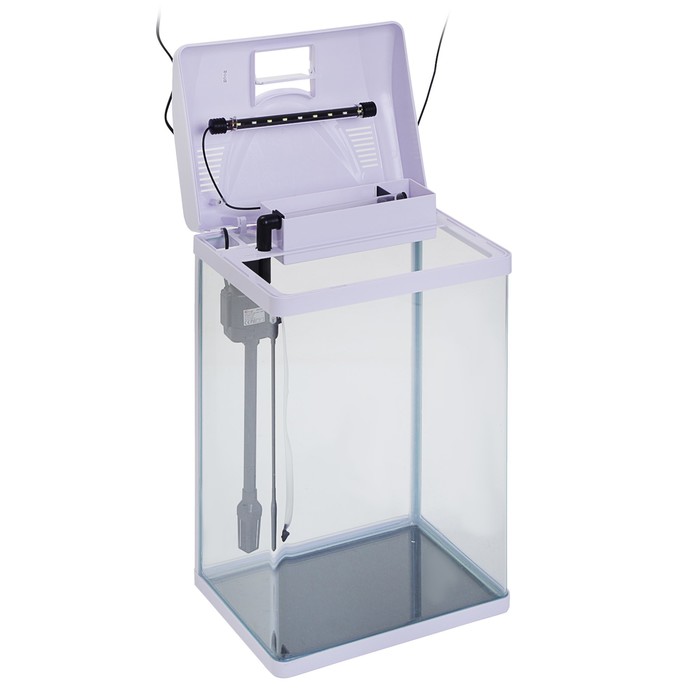 Аквариум SeaStar HX-380Н 48 л, белый (в комплекте LED-лампа, топ-фильтр)