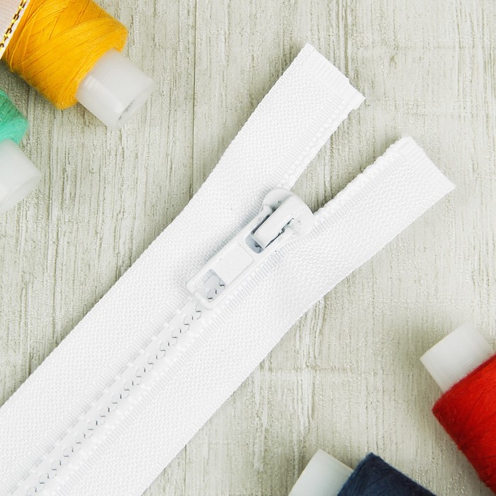 Молния "Трактор" №5, 30см, разъёмная, 1 замок, цвет белый