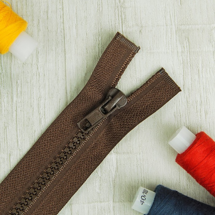 Молния "Трактор" №5, 30см, разъёмная, 1 замок, цвет коричневый