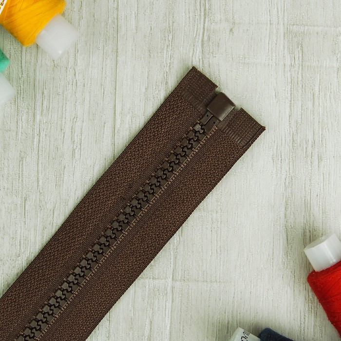 Молния "Трактор" №5, 30см, разъёмная, 1 замок, цвет коричневый