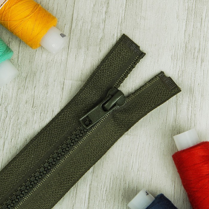 Молния "Трактор" №5, 30см, разъёмная, 1 замок, цвет хаки