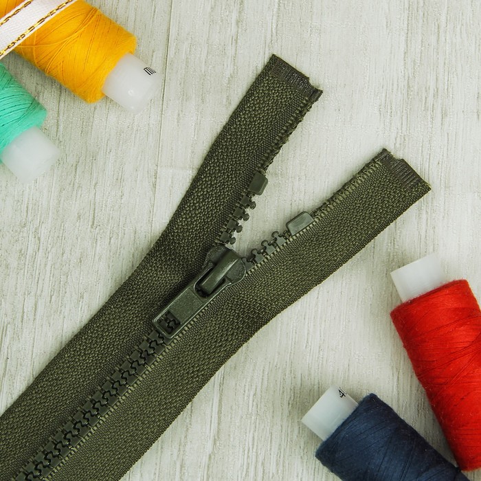 Молния "Трактор" №5, 30см, разъёмная, 1 замок, цвет хаки