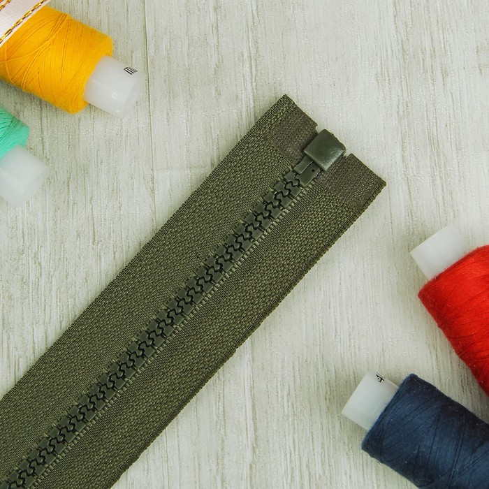 Молния "Трактор" №5, 30см, разъёмная, 1 замок, цвет хаки