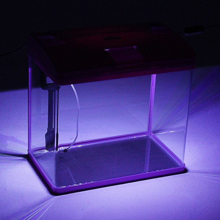 Аквариум SeaStar LS-500F 56 л, пурпурный (LED-лампа LS-180 двухцветная, 4 Вт; Фильтр НХ-2160 800 л/ч