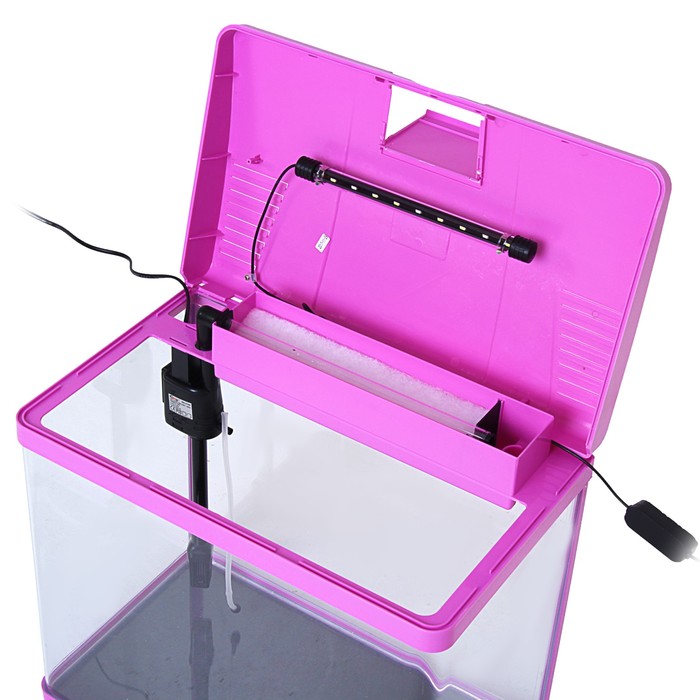 Аквариум SeaStar LS-500F 56 л, пурпурный (LED-лампа LS-180 двухцветная, 4 Вт; Фильтр НХ-2160 800 л/ч