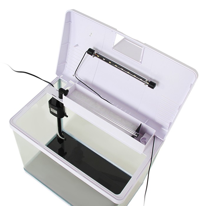 Аквариум SeaStar LS-500F 56 л, белый (LED-лампа LS-180 двухцветная, 4 Вт; Фильтр НХ-2160 800 л/ч, 15