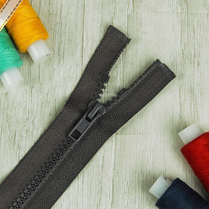 Молния "Трактор" №5, 40см, разъёмная, 1 замок, цвет серый