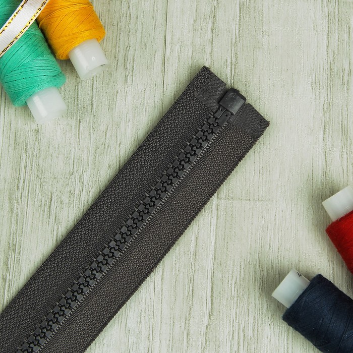 Молния "Трактор" №5, 40см, разъёмная, 1 замок, цвет серый