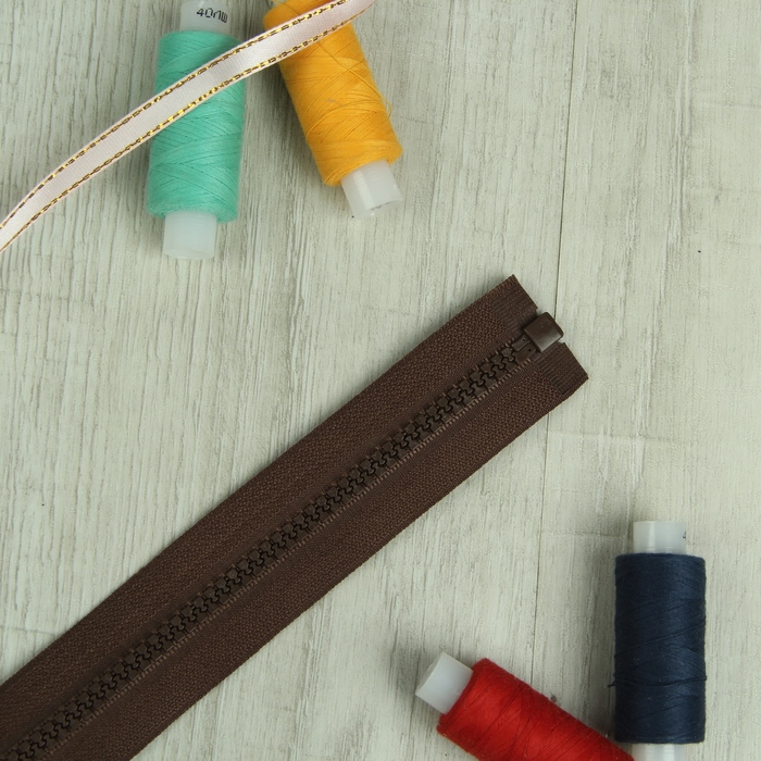 Молния "Трактор" №5, 40см, разъёмная, 1 замок, цвет коричневый