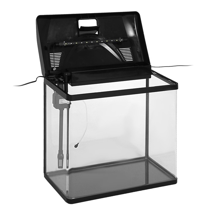 Аквариум SeaStar HX-580ZF 76 л, черный (в комплекте LED-лампа, топ-фильтр)