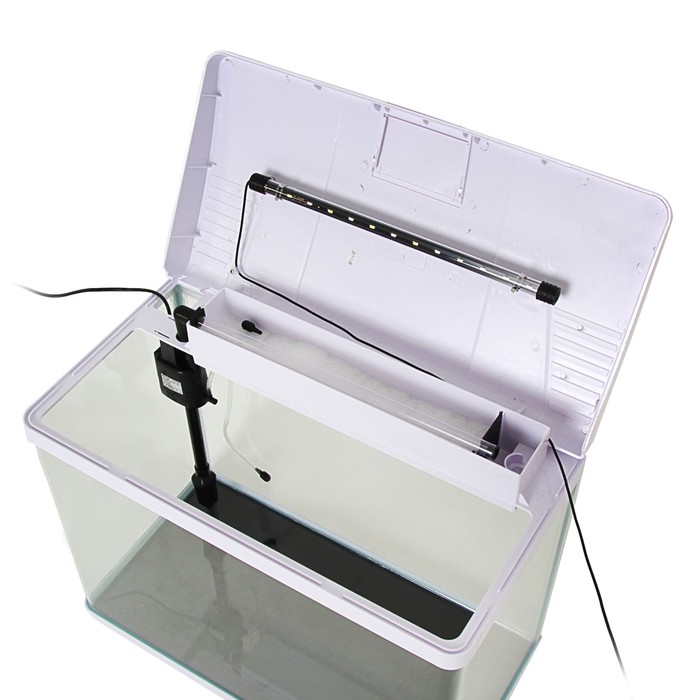 Аквариум SeaStar LS-580F 65 л, белый (в комплекте LED-лампа, топ-фильтр)