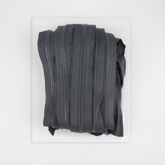 Молния "Трактор" №5, 80см, разъёмная, 1 замок, цвет серый