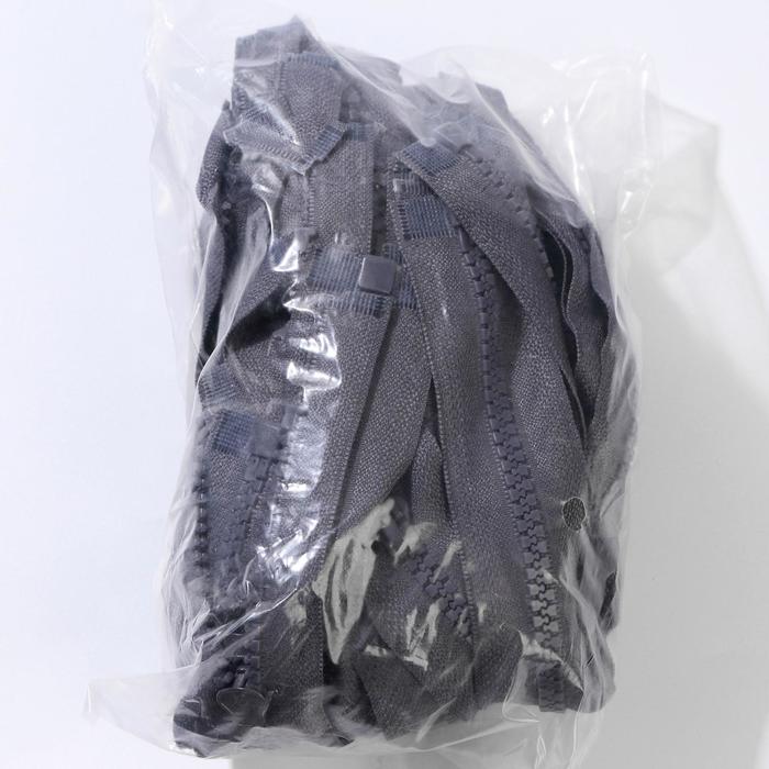 Молния "Трактор" №5, 80см, разъёмная, 1 замок, цвет серый