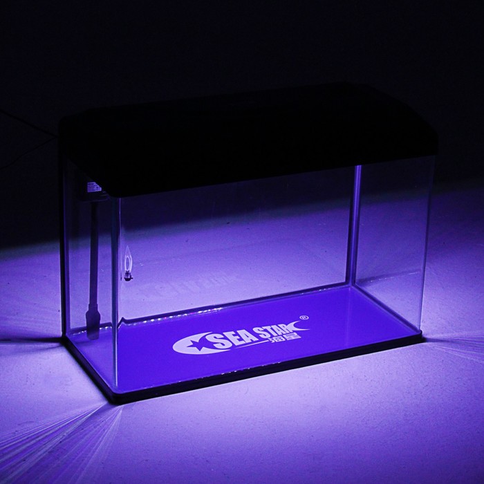 Аквариум SeaStar HX-820F Черный. 150 L. В комплекте: LED-лампа SD-8223-01 12 белых диодов и 4 синих,