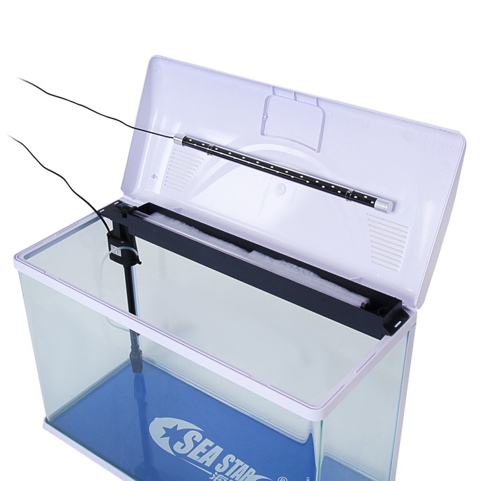 Аквариум SeaStar HX-820F Белый. 150 L. В комплекте: LED-лампа SD-8223-01 12 белых диодов и 4 синих,