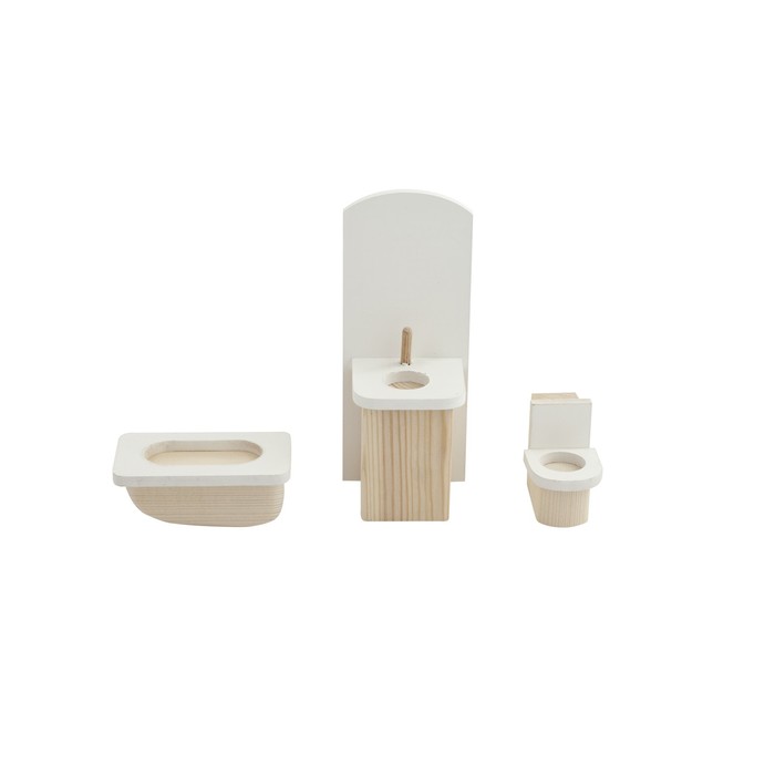 Набор мебели для мини-кукол "Ванная комната"