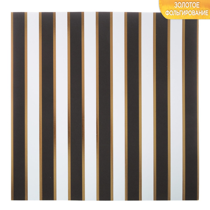 Бумага в листах «Тёмные полосы», 10 листов 30,5 х 30,5 см, 180 г/м