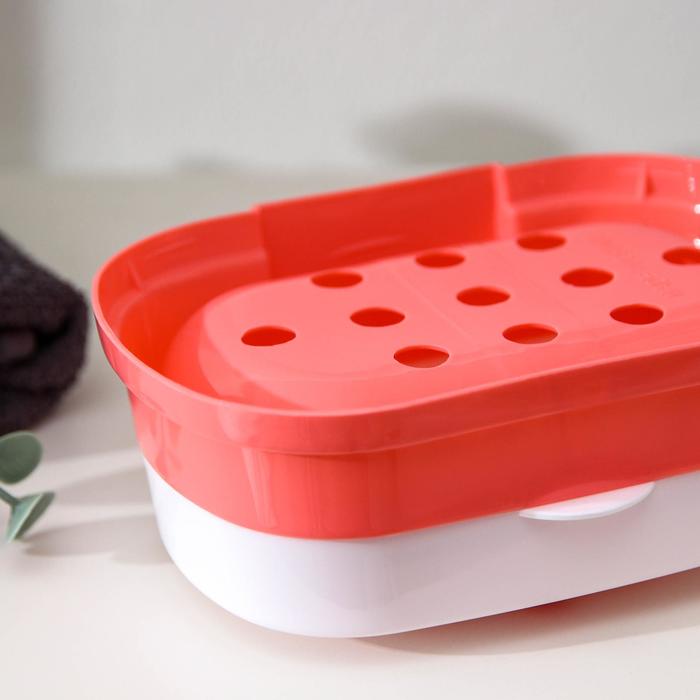 Мыльница 11,5х8,5х4,5 см, цвет МИКС