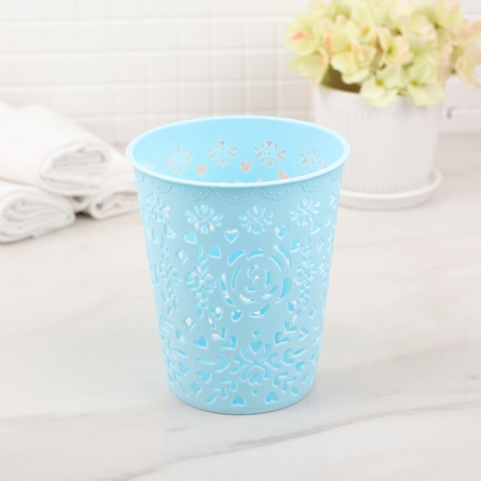 Корзина для хранения 10х10х11,5 см "Розы", цвет МИКС