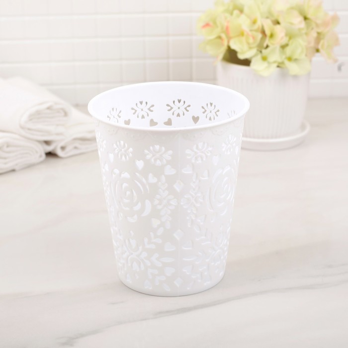 Корзина для хранения 10х10х11,5 см "Розы", цвет МИКС