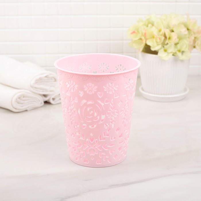 Корзина для хранения 10х10х11,5 см "Розы", цвет МИКС