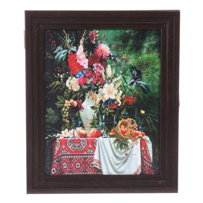 Ключница пирамида "Букет" Венге 30х25х5 см