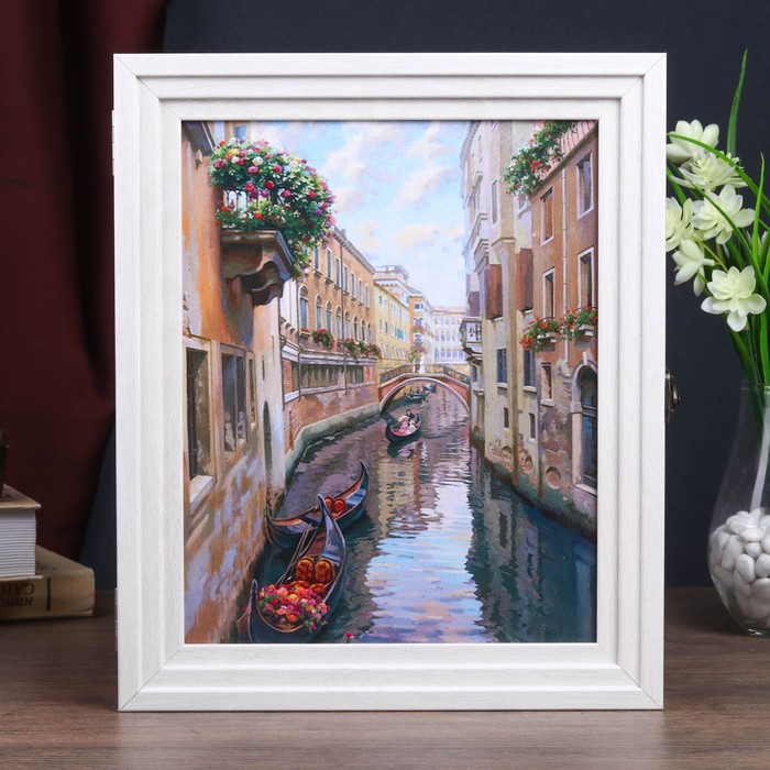 Ключница пирамида "Венеция" Выбеленный дуб 30х25х5 см