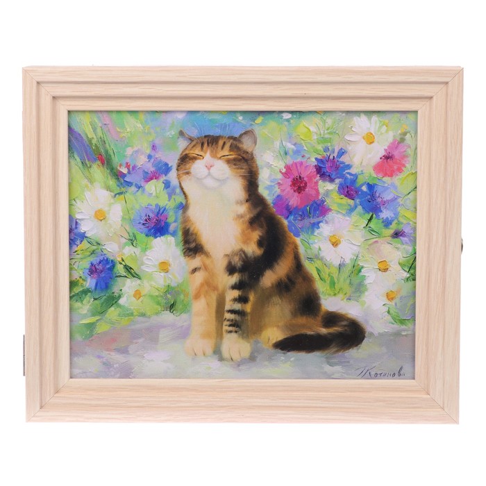 Ключница пирамида "Дачник" Выбеленный дуб 30х25х5 см