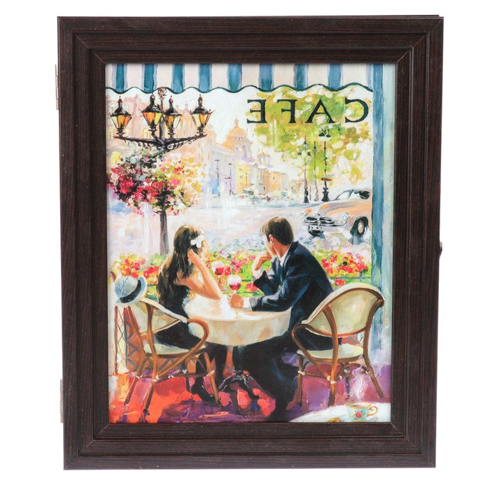 Ключница пирамида "Кафе" Венге 30х25х5 см