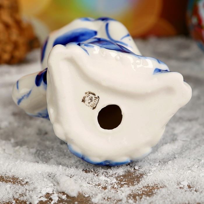 Сувенир «Свинка Шалунья», 11 см, гжель