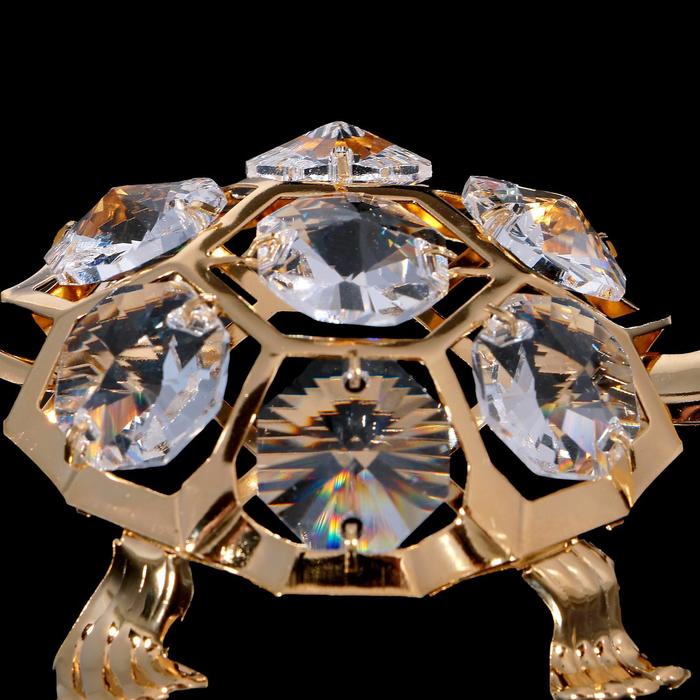 Сувенир «Черепаха», 5,5х7,2х2 см, с кристаллами Сваровски