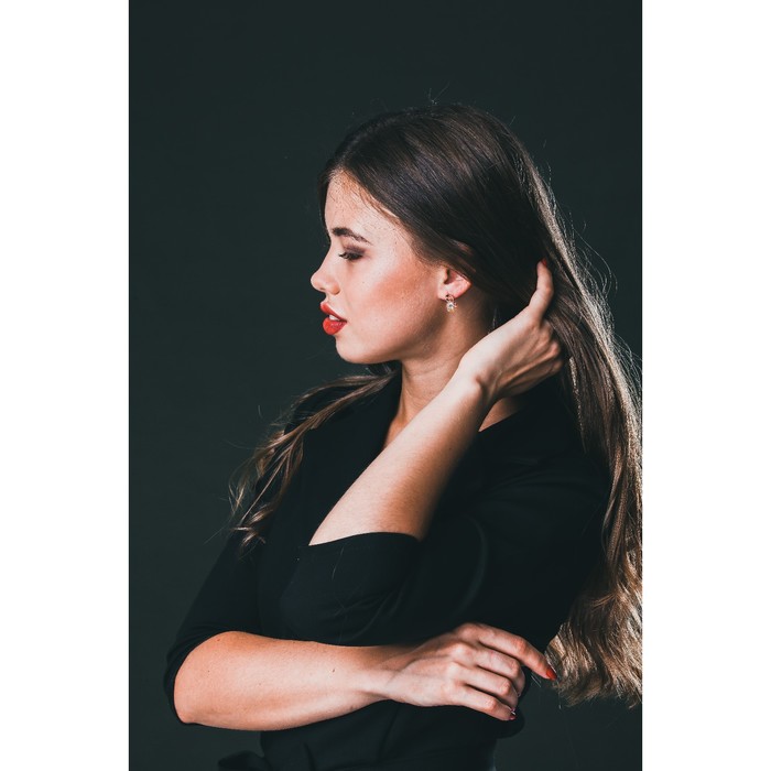 Серьги "Марс", позолота, цвет радужный