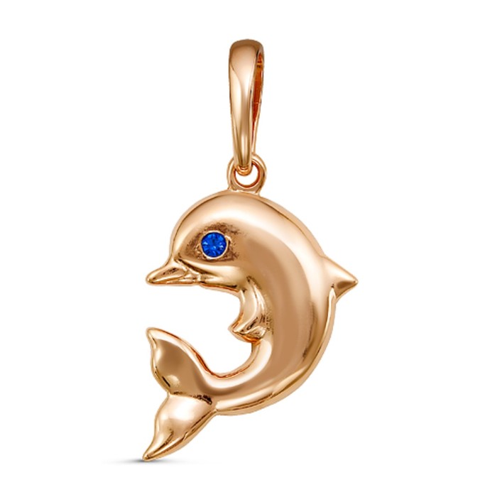 Подвеска "Дельфин", позолота