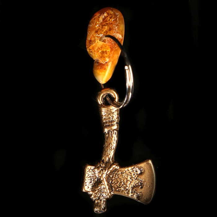 Брелок-талисман "Деньгоруб", натуральный янтарь