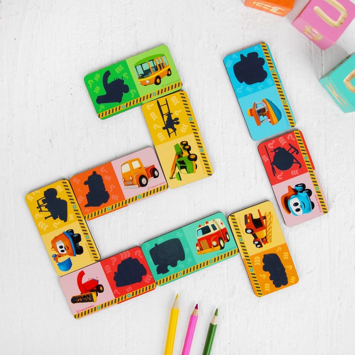 Домино "Грузовичок Лёва: Транспорт и тени"