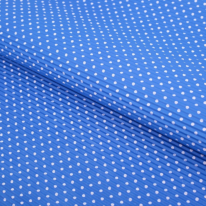 Бумага гофрированная "Горох на голубом", 50 см х 70 см