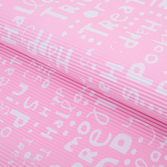 Бумага гофрированная "Угощения", розовый, 50 х 70 см