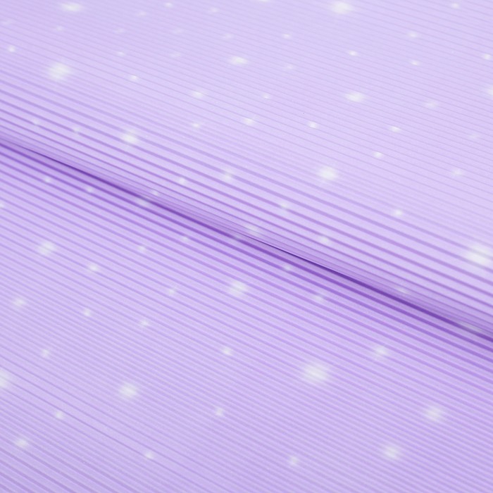 Бумага гофрированная "Звёзды", сиреневый, 50 х 70 см