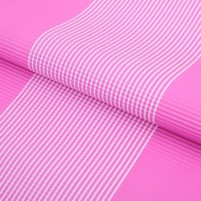 Бумага гофрированная "Полоски", розовый, 50 х 70 см