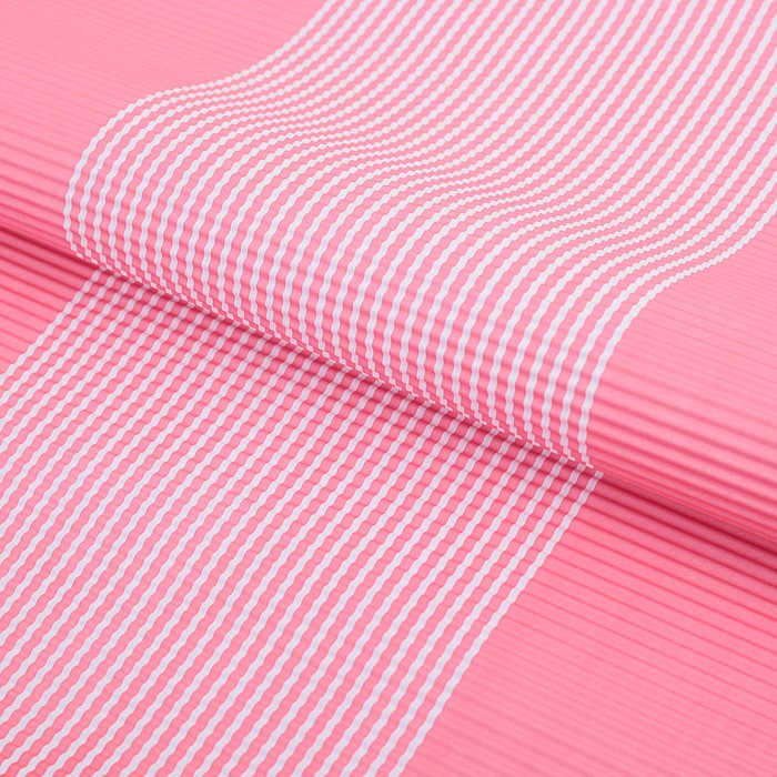 Бумага гофрированная "Полоски", светло-розовый, 50 х 70 см