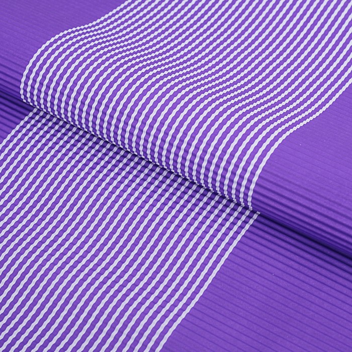 Бумага гофрированная "Полоски", фиолетовый, 50 х 70 см