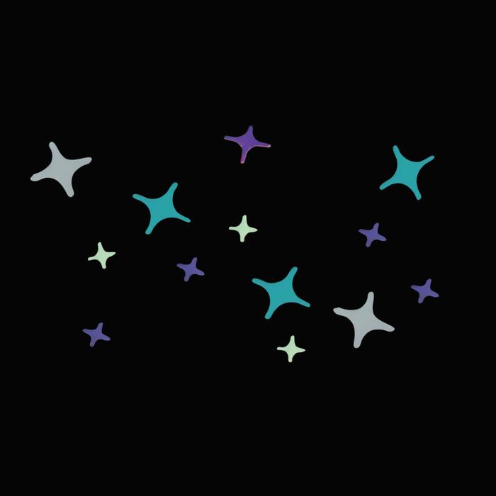 Пайетки "Звёзды" для декора ногтей, 3гр, цвет серебристый